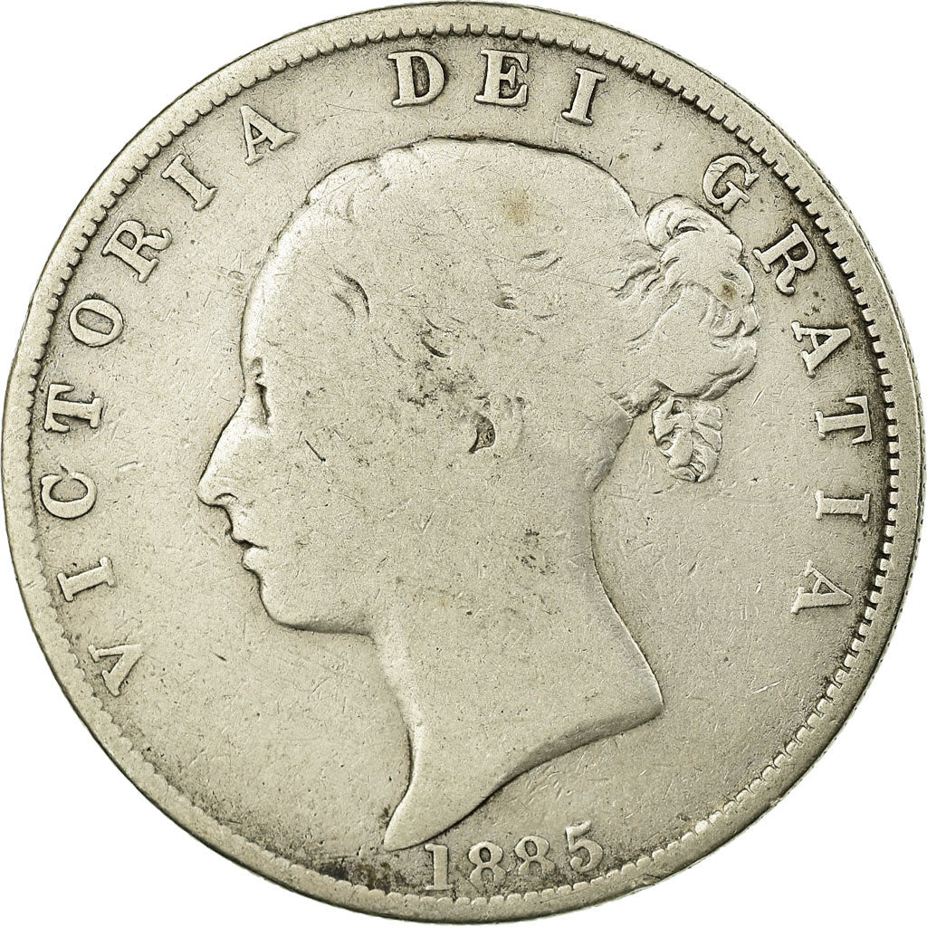 Coin, Great Britain, Victoria, 1/2 Crown, 1885, VF(30-35), Silver, KM:756