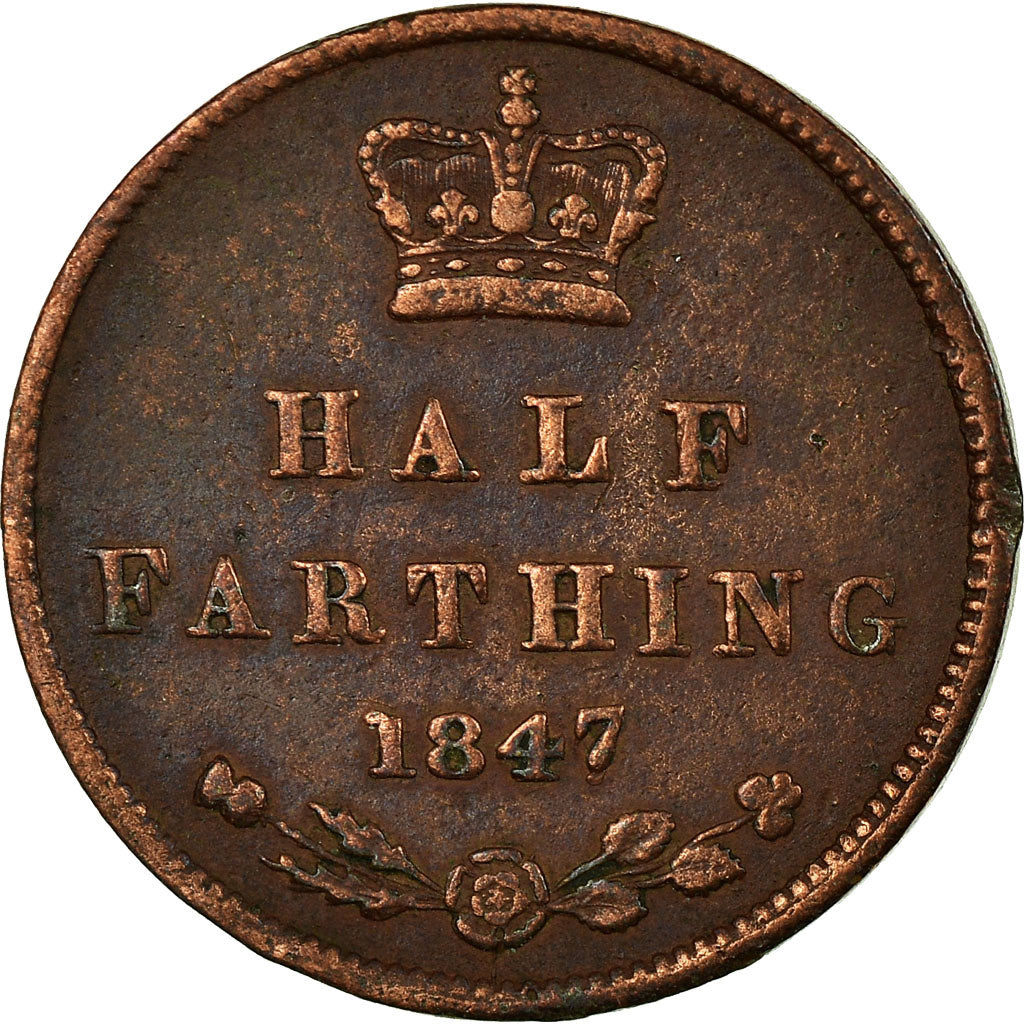 Coin, Great Britain, Victoria, 1/2 Farthing, 1847, EF(40-45), Copper, KM:738