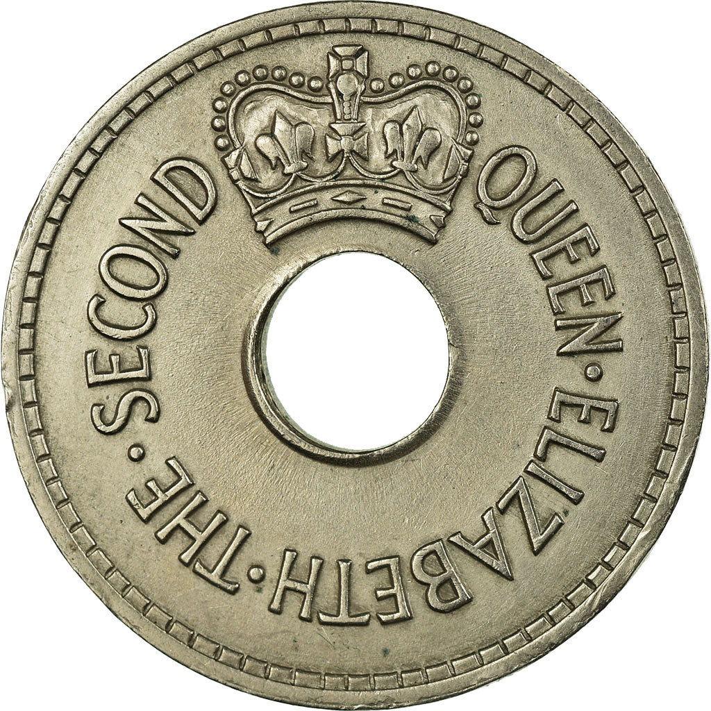 Coin, Fiji, Elizabeth II, Penny, 1968, EF(40-45), Copper-nickel, KM:21