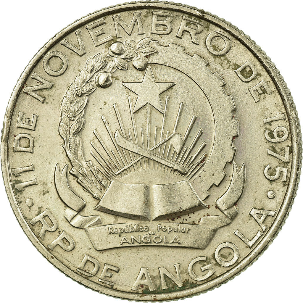 Coin, Angola, 5 Kwanzas, Undated (1977), EF(40-45), Copper-nickel, KM:85