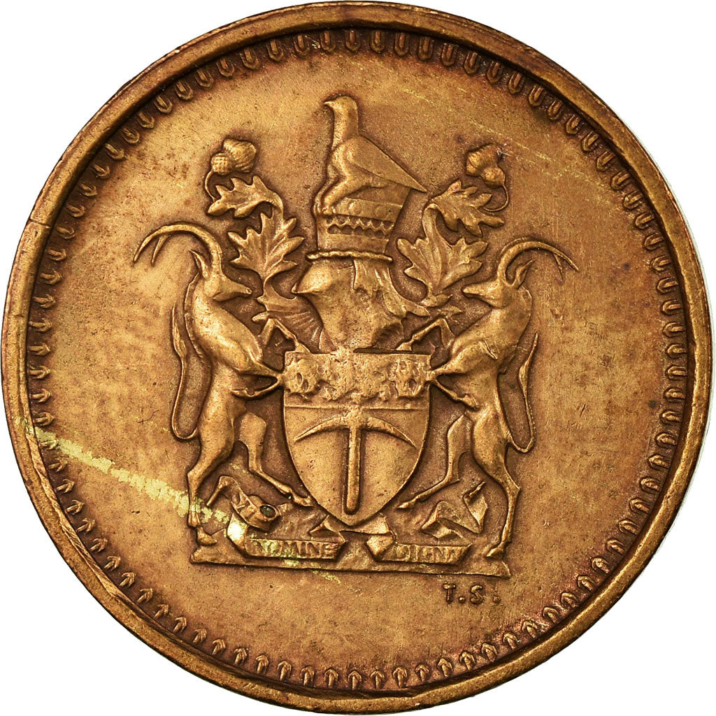 Coin, Rhodesia, Cent, 1977, British Royal Mint, EF(40-45), Bronze, KM:10