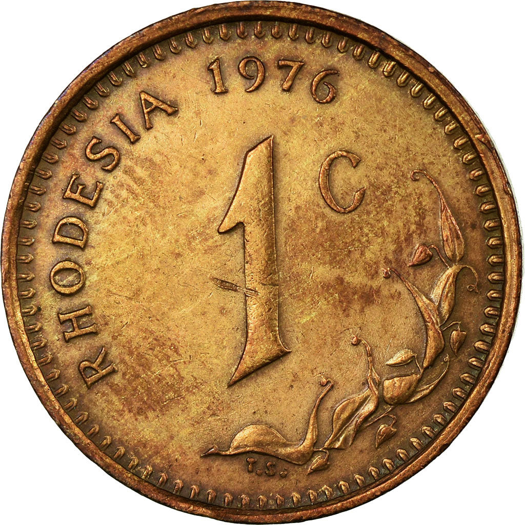 Coin, Rhodesia, Cent, 1976, British Royal Mint, EF(40-45), Bronze, KM:10