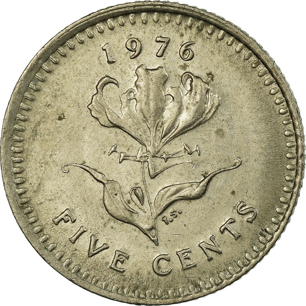 Coin, Rhodesia, 5 Cents, 1976, British Royal Mint, EF(40-45), Copper-nickel