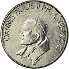 Coin, VATICAN CITY, John Paul II, 50 Lire, 1991, Roma, EF(40-45), Stainless