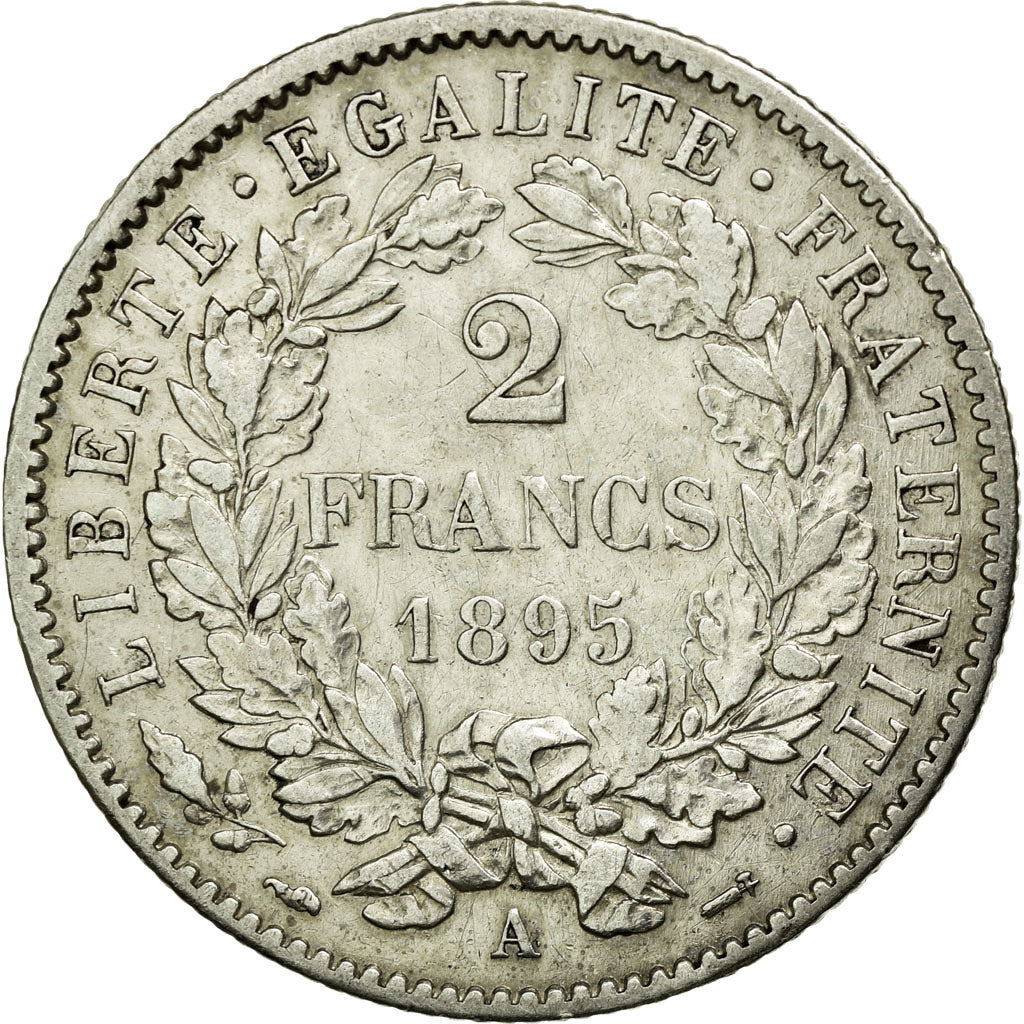 Coin, France, Cérès, 2 Francs, 1895, Paris, AU(50-53), Silver, KM:817.1