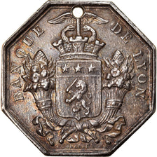 France, Token, Savings Bank, Banque de Lyon, 1835, Barre, VF(30-35), Silver