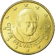 VATICAN CITY, 50 Euro Cent, 2012, AU(55-58), Brass, KM:387