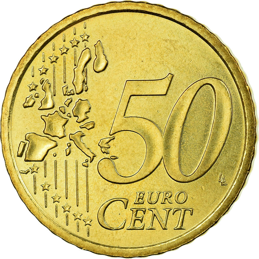 VATICAN CITY, 50 Euro Cent, 2005, AU(55-58), Brass, KM:346
