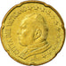 VATICAN CITY, 20 Euro Cent, 2005, AU(55-58), Brass, KM:345