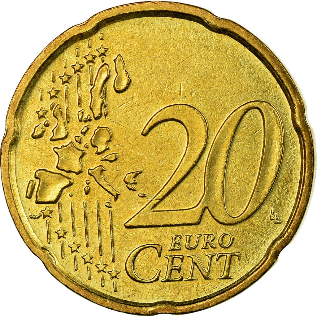 VATICAN CITY, 20 Euro Cent, 2005, AU(55-58), Brass, KM:345