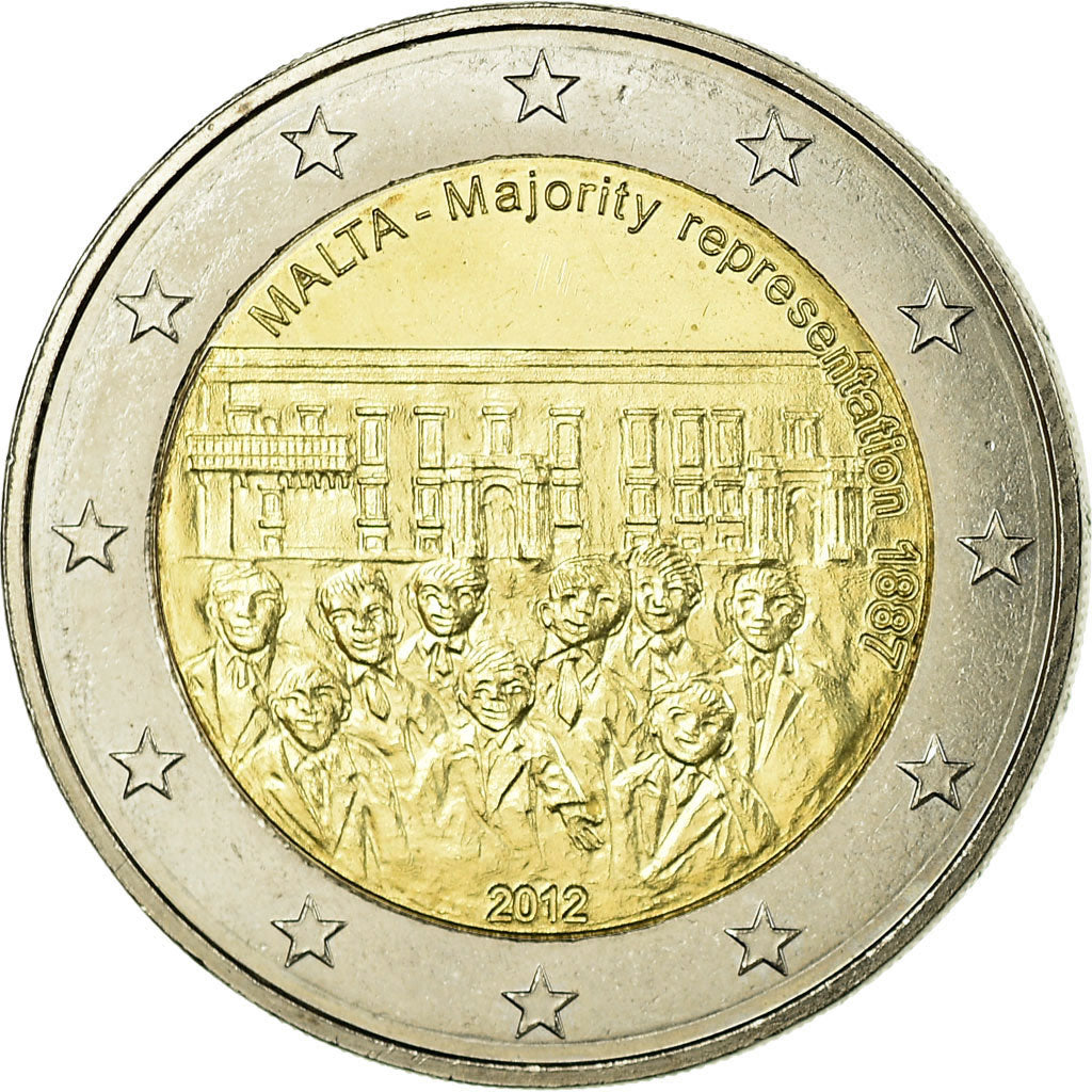 Malta, 2 Euro, Majority representation, 2012, SPL, Bi-metallico, KM:145