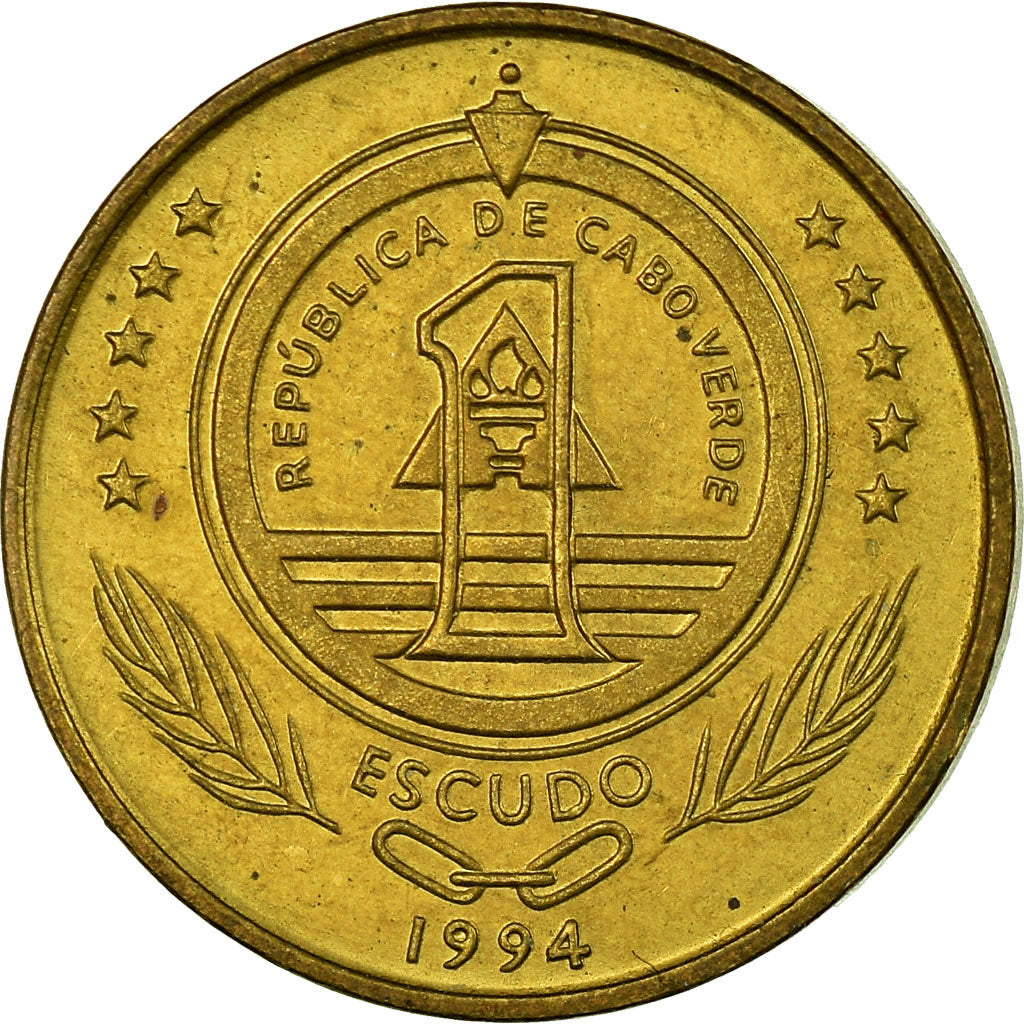 Coin, Cape Verde, Escudo, 1994, EF(40-45), Brass plated steel, KM:27