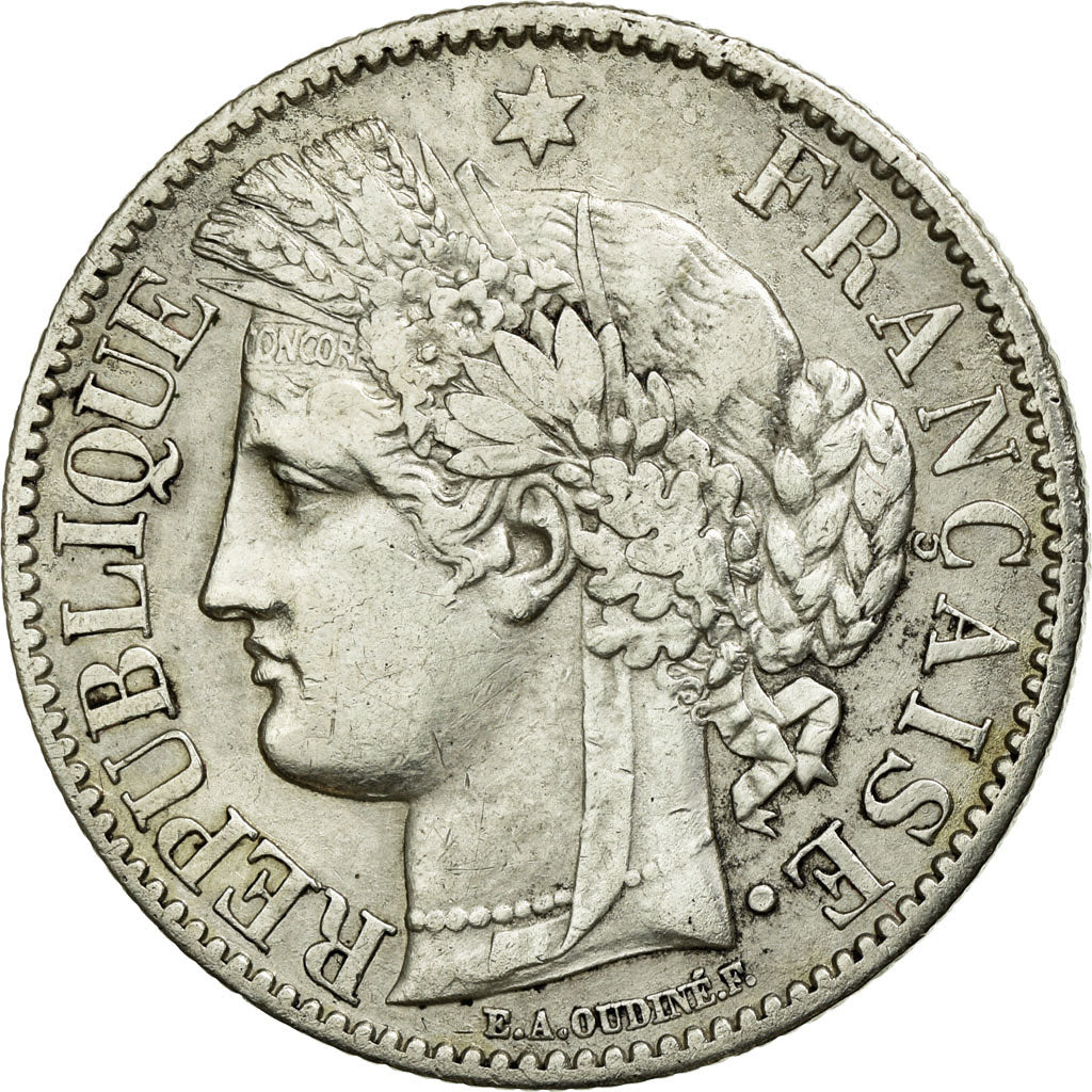 Coin, France, Cérès, 2 Francs, 1872, Paris, VF(30-35), Silver, KM:817.1