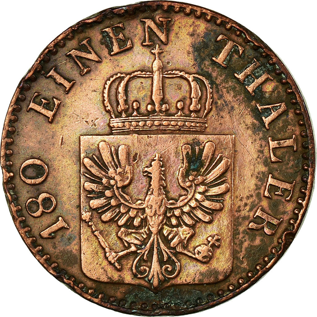 Coin, German States, PRUSSIA, Wilhelm I, 2 Pfennig, 1867, Berlin, EF(40-45)