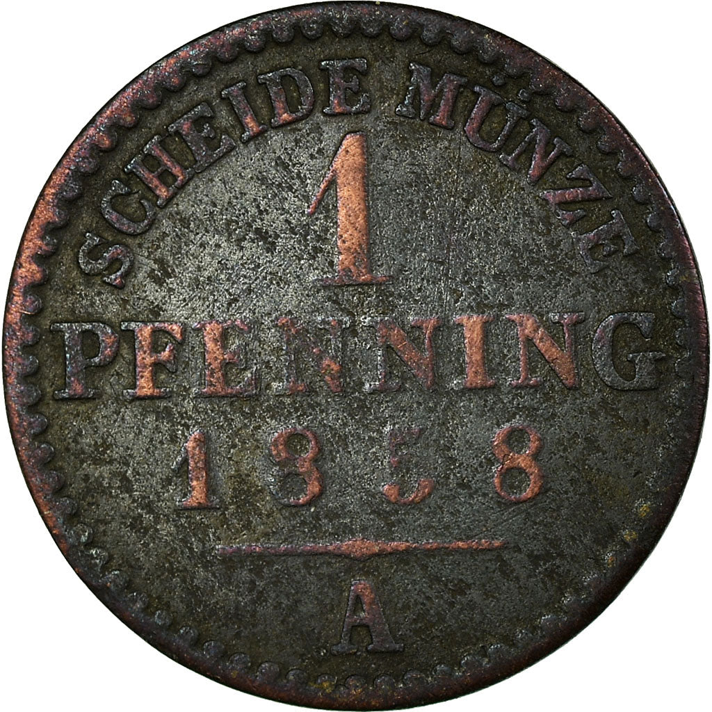 Coin, German States, PRUSSIA, Friedrich Wilhelm IV, Pfennig, 1858, Berlin