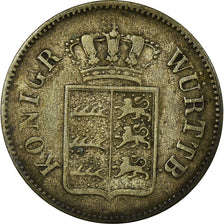 Moneta, Stati tedeschi, WURTTEMBERG, Wilhelm I, 6 Kreuzer, 1849, BB, Argento