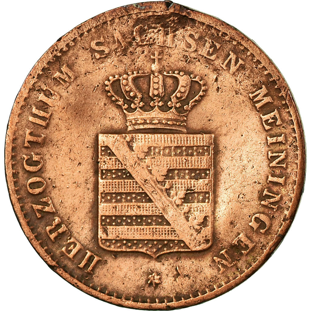 Coin, German States, SAXE-MEININGEN, Bernhard II, Pfennig, 1862, VF(30-35)
