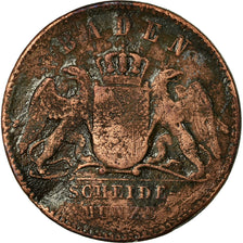 Coin, German States, BADEN, Friedrich I, Kreuzer, 1868, VF(20-25), Copper