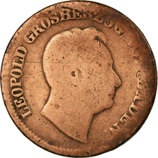 Coin, German States, BADEN, Leopold I, Kreuzer, 1849, F(12-15), Copper, KM:218.2