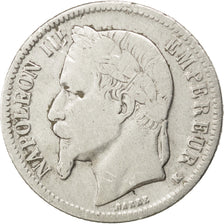 FRANCE, Napoléon III, Franc, 1867, Bordeaux, KM #806.3, VF(20-25), Silver, G...