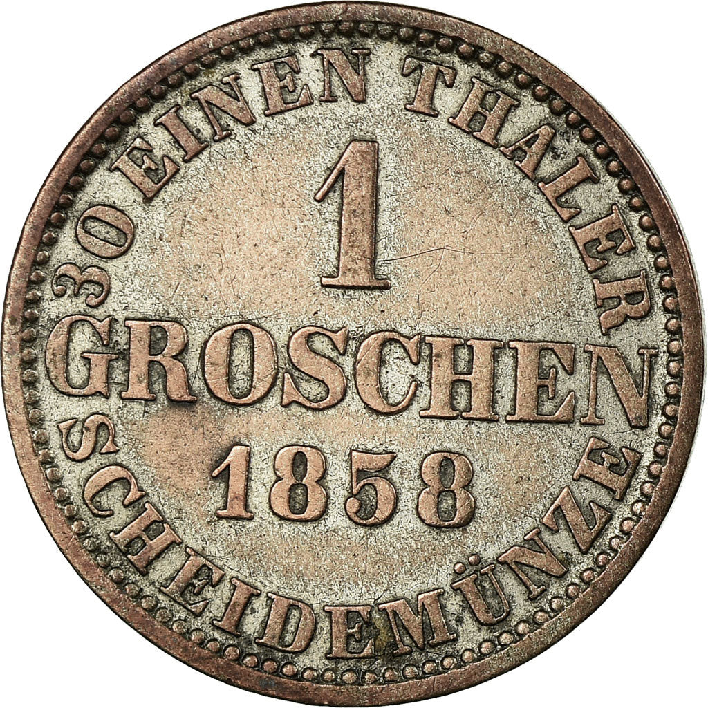 Coin, German States, HANNOVER, Georg V, Groschen, 1858, EF(40-45), Silver