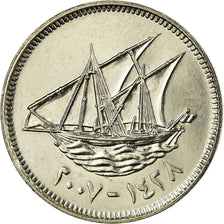 Coin, Kuwait, Jabir Ibn Ahmad, 20 Fils, 2007/AH1428, EF(40-45), Copper-nickel