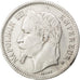 FRANCE, Napoléon III, Franc, 1866, Strasbourg, KM #806.2, AU(50-53), Silver, G..