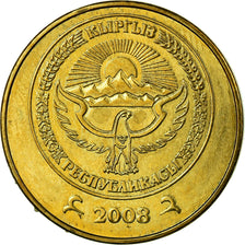 Munten, KIRGISTAN, 50 Tiyin, 2008, Paris, ZF, Brass plated steel, KM:13