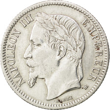 Francia, Napoleon III, Napoléon III, Franc, 1867, Strasbourg, BB+, Argento,...