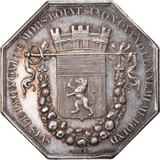 France, Token, Chambre de Commerce de Lyon, Caqué, AU(55-58), Silver
