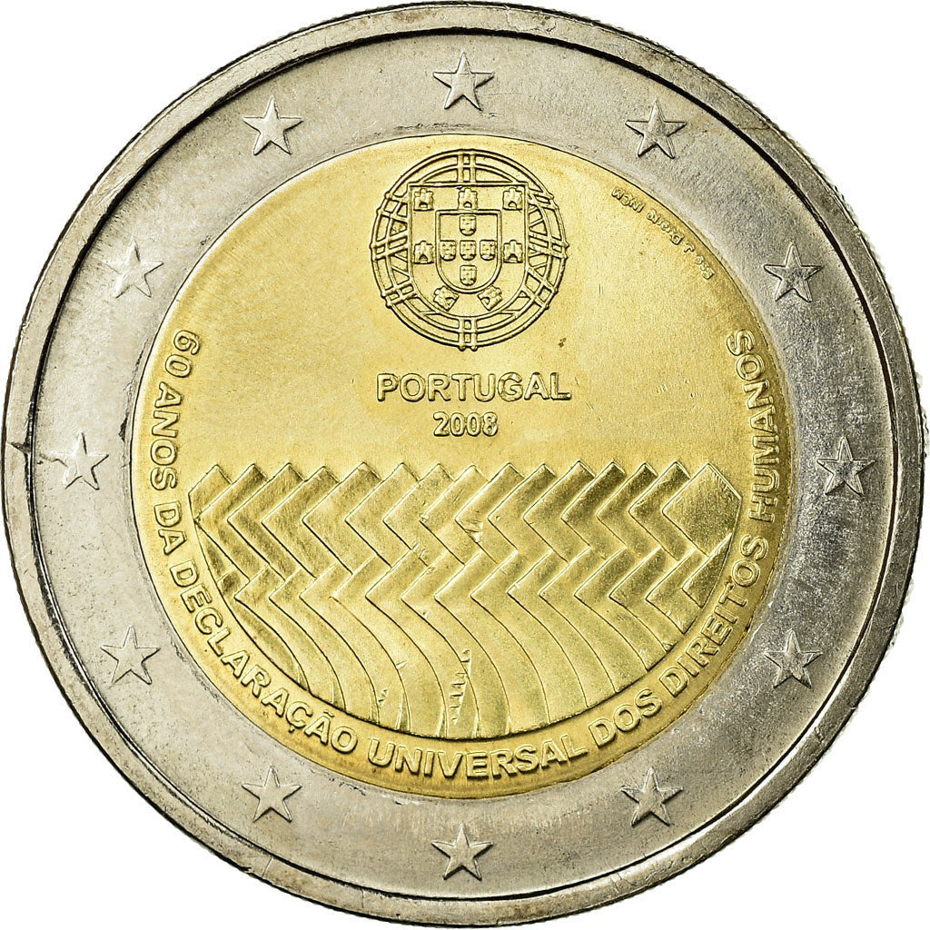 Portugal, 2 Euro, 2008, EBC, Bimetálico, KM:784
