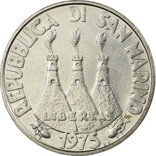 Coin, San Marino, 100 Lire, 1975, Rome, VF(20-25), Steel, KM:46