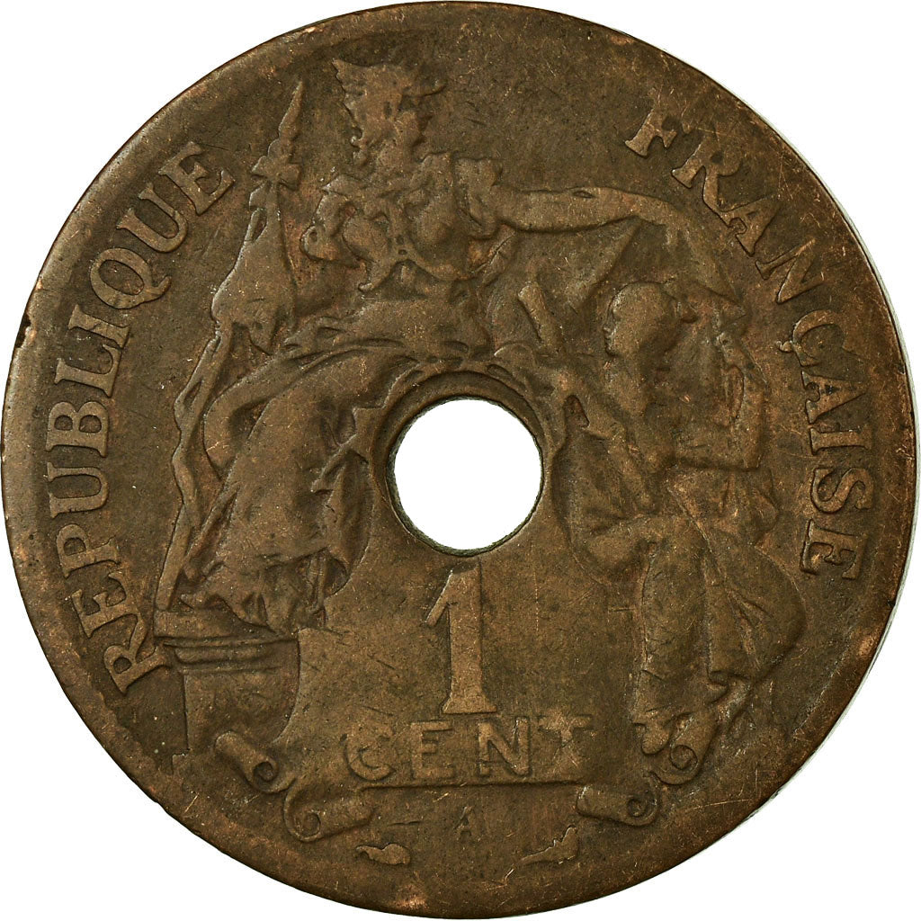 Coin, FRENCH INDO-CHINA, Cent, 1897, Paris, VF(20-25), Bronze, KM:8