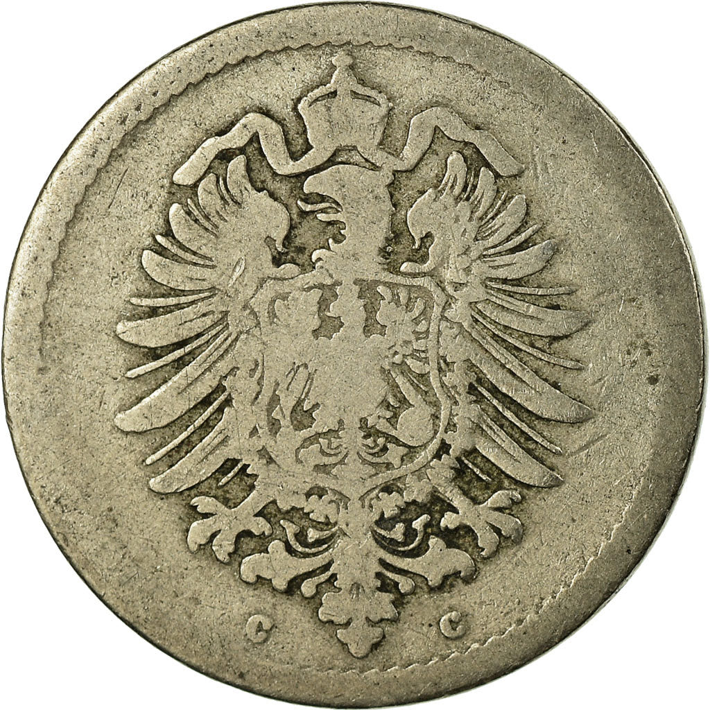 Coin, GERMANY - EMPIRE, Wilhelm I, 5 Pfennig, 1875, Frankfurt, F(12-15)