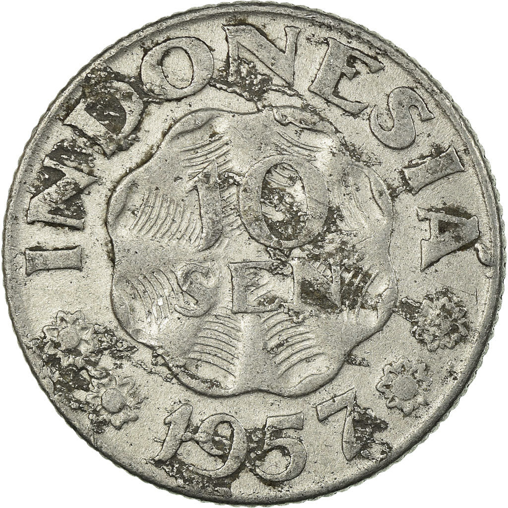 Monnaie, Indonésie, 10 Sen, 1957, TB, Aluminium, KM:12
