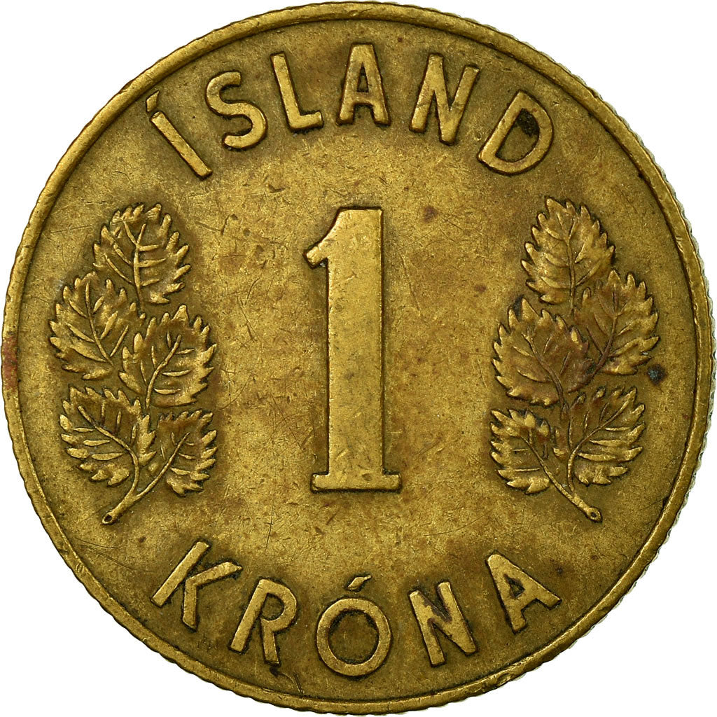 Coin, Iceland, Krona, 1959, VF(30-35), Nickel-brass, KM:12a