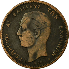 Coin, Greece, George I, 5 Lepta, 1878, VF(20-25), Copper, KM:54
