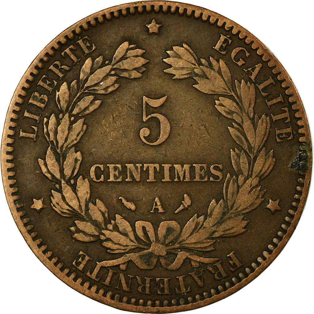 Monnaie, France, Cérès, 5 Centimes, 1898, Paris, TB+, Bronze, Gadoury:157a