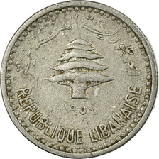 Moneta, Libano, 5 Piastres, 1954, MB, Alluminio, KM:18