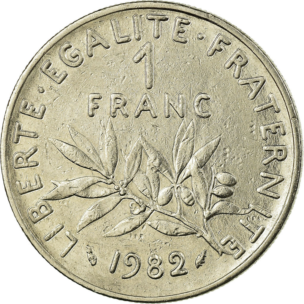 Coin, France, Semeuse, Franc, 1982, Paris, EF(40-45), Nickel, KM:925.1