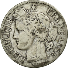 Coin, France, Cérès, 2 Francs, 1887, Paris, VF(20-25), Silver, KM:817.1
