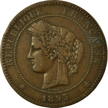 Münze, Frankreich, Cérès, 10 Centimes, 1893, Paris, S+, Bronze, KM:815.1