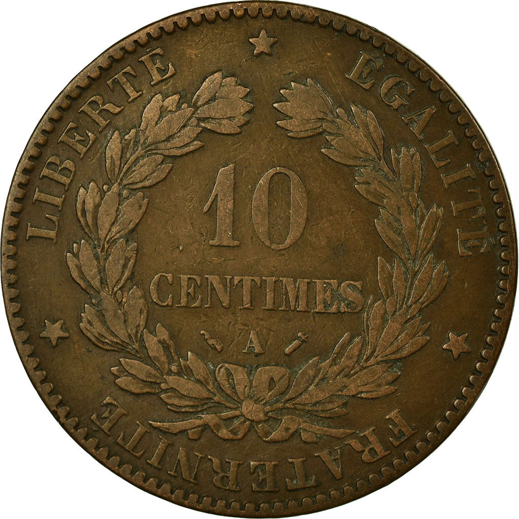 Münze, Frankreich, Cérès, 10 Centimes, 1893, Paris, S+, Bronze, KM:815.1