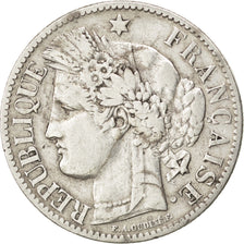 FRANCE, Cérès, 2 Francs, 1887, Paris, KM #817.1, VF(20-25), Silver, 27, Gadoury