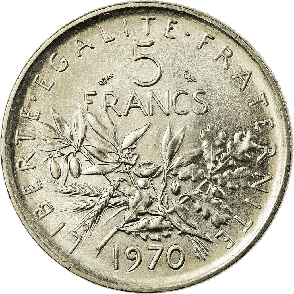 Monnaie, France, Semeuse, 5 Francs, 1970, Paris, SUP, Nickel Clad Copper-Nickel