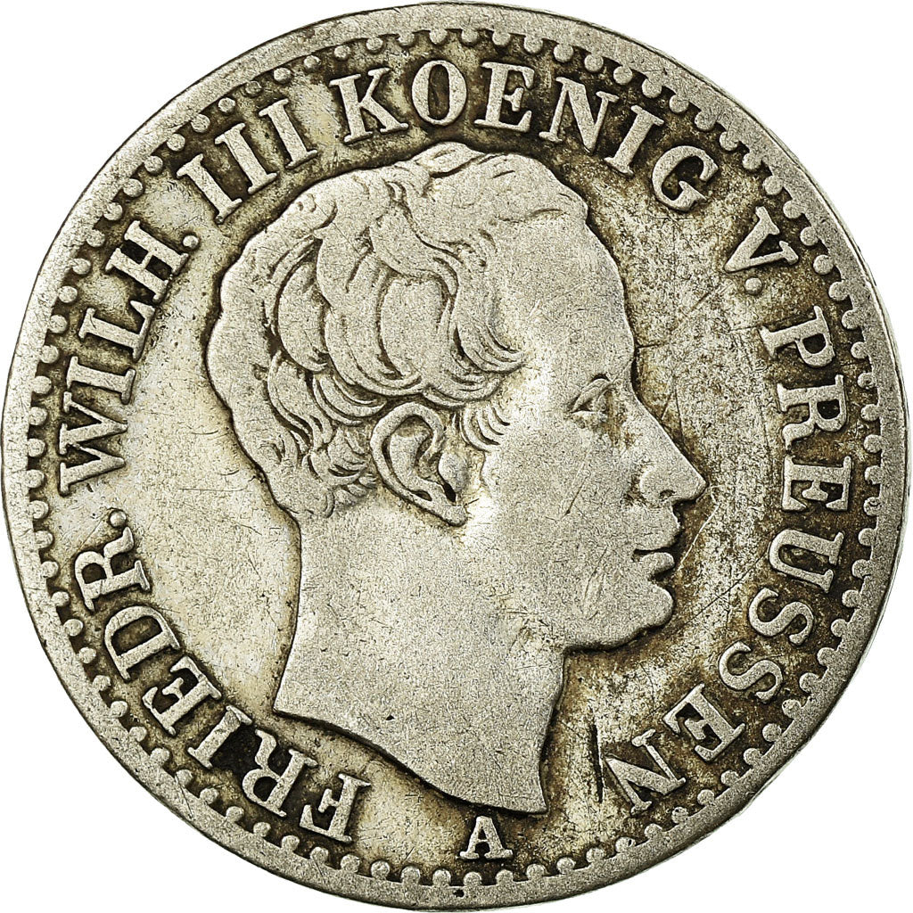 Münze, Deutsch Staaten, PRUSSIA, Friedrich Wilhelm III, 1/6 Thaler, 1839