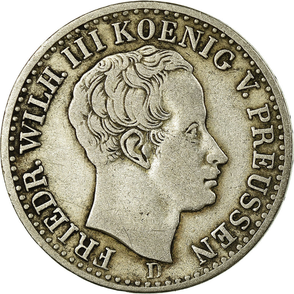 Coin, German States, PRUSSIA, Friedrich Wilhelm III, 1/6 Thaler, 1840