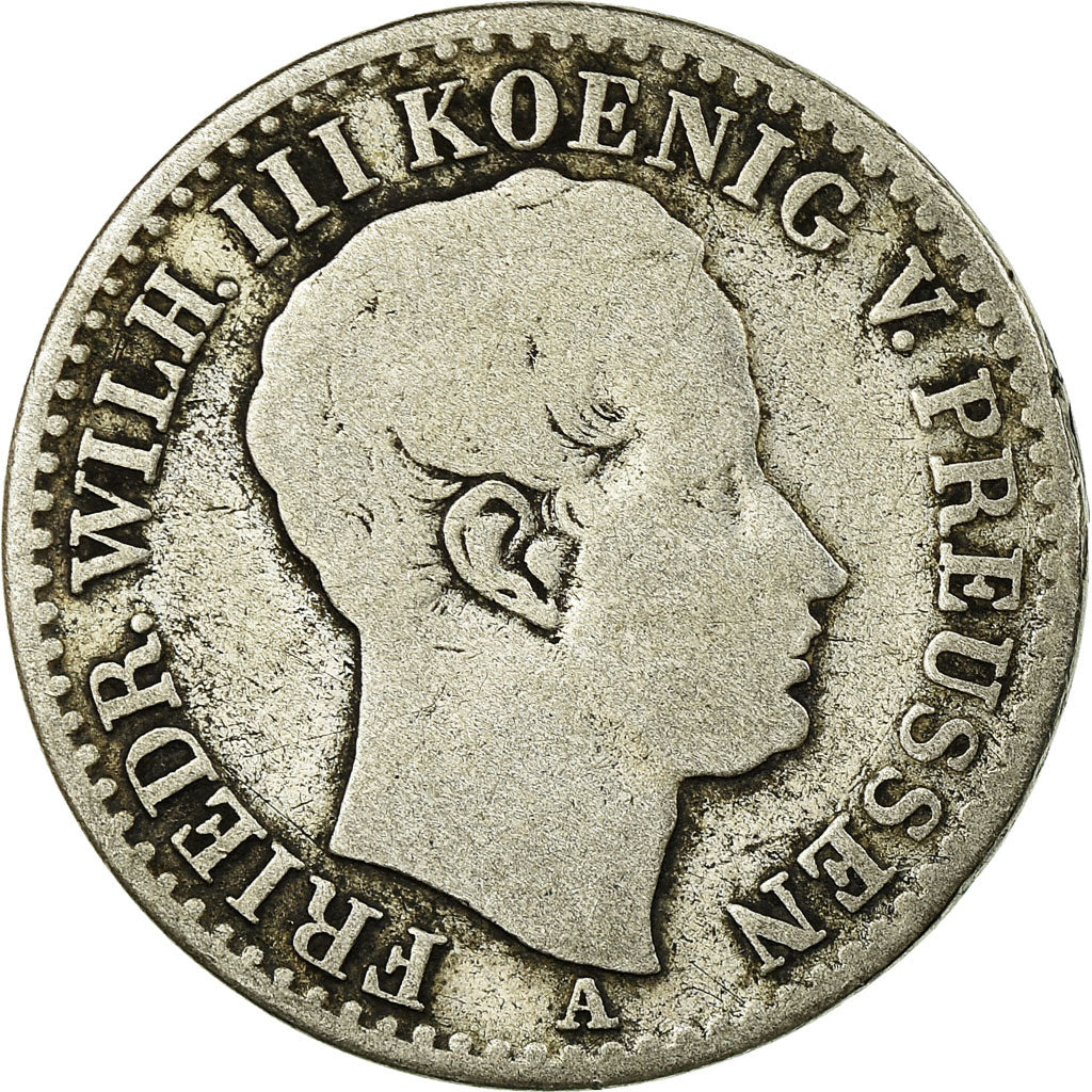 Moneta, Stati tedeschi, PRUSSIA, Friedrich Wilhelm III, 1/6 Thaler, 1823