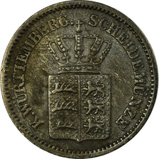 Coin, German States, WURTTEMBERG, Karl I, Kreuzer, 1868, EF(40-45), Silver