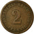 Coin, GERMANY - EMPIRE, Wilhelm I, 2 Pfennig, 1876, Hambourg, VF(30-35), Copper